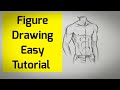 How To Draw Human Figure Drawing Male Torso Easy For Beginners Pencil Drawing Tutorial Easy Basics 