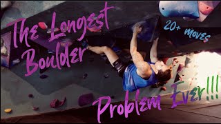 The LONGEST Indoor Boulder Problem EVER!  Bouldering at Austin Bouldering Project.