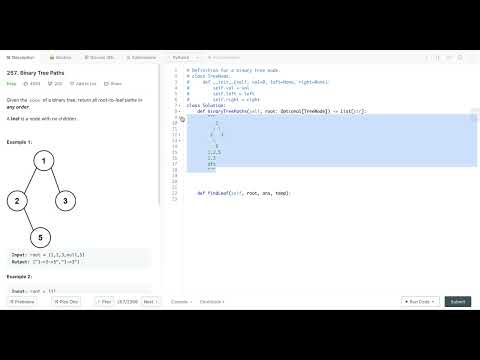 Leetcode 257 Binary Tree Paths - Python