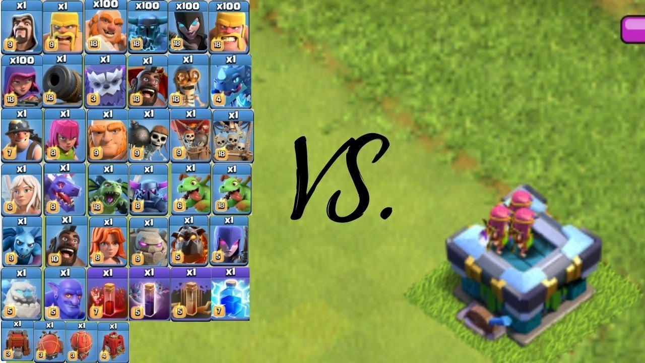 All Max Troops VS. Geared Up Archer Tower | Clash of Clans