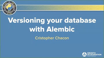 Versioning your database with Alembic