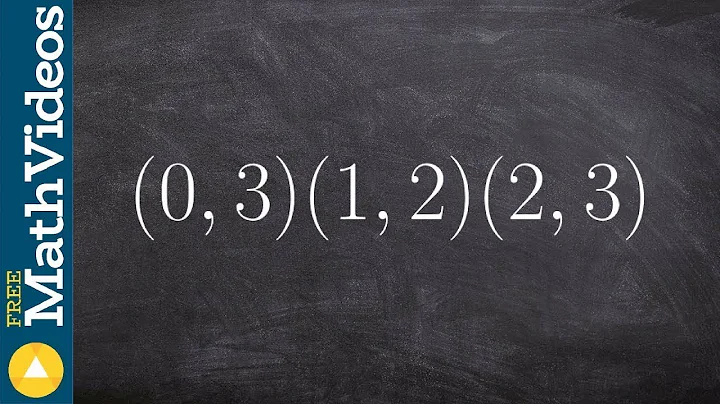 How to write the equation of a parabola given three points