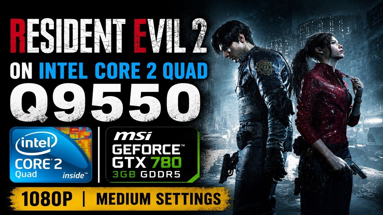 Resident Evil 2 on Core 2 Quad Q9550 2.83GHz GTX 780 1080p Medium