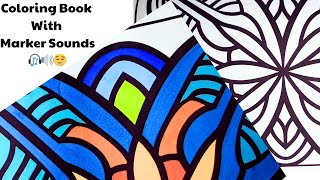 Coloring Book With Marker Sounds//Super RELAXING and SATISFYING Coloring Compilation ‼️#44‼️