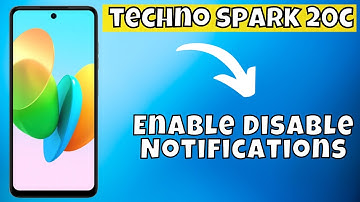 Enable Disable Notifications Tecno Spark 20c || How to set notificattions options New Tutorial