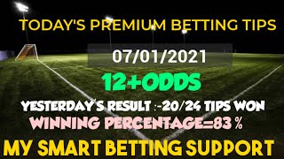 DAILY BETTING TIPS | 07/01/2021 | betting tips today | football predictions today | betting tips