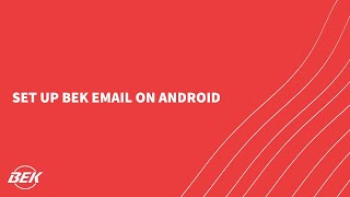 Set up BEK E-mail on Android screenshot 4