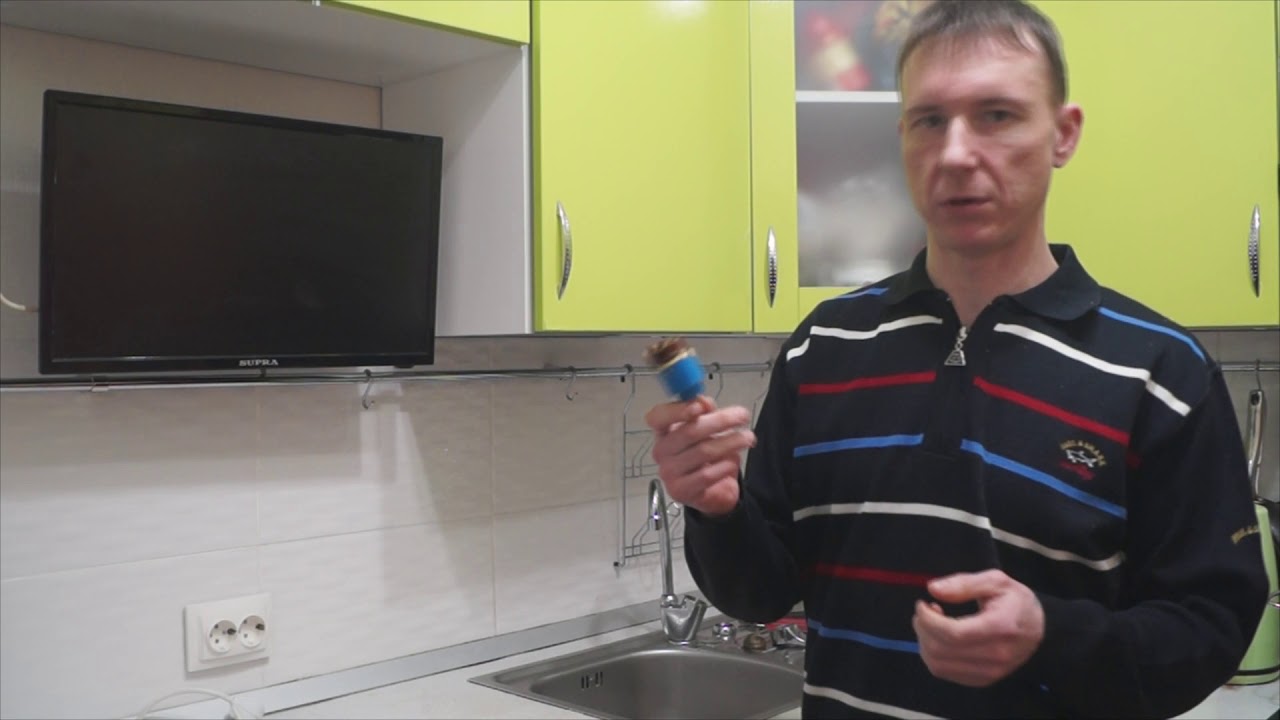 Ремонт однорычажного смесителя/Замена картриджа - YouTube