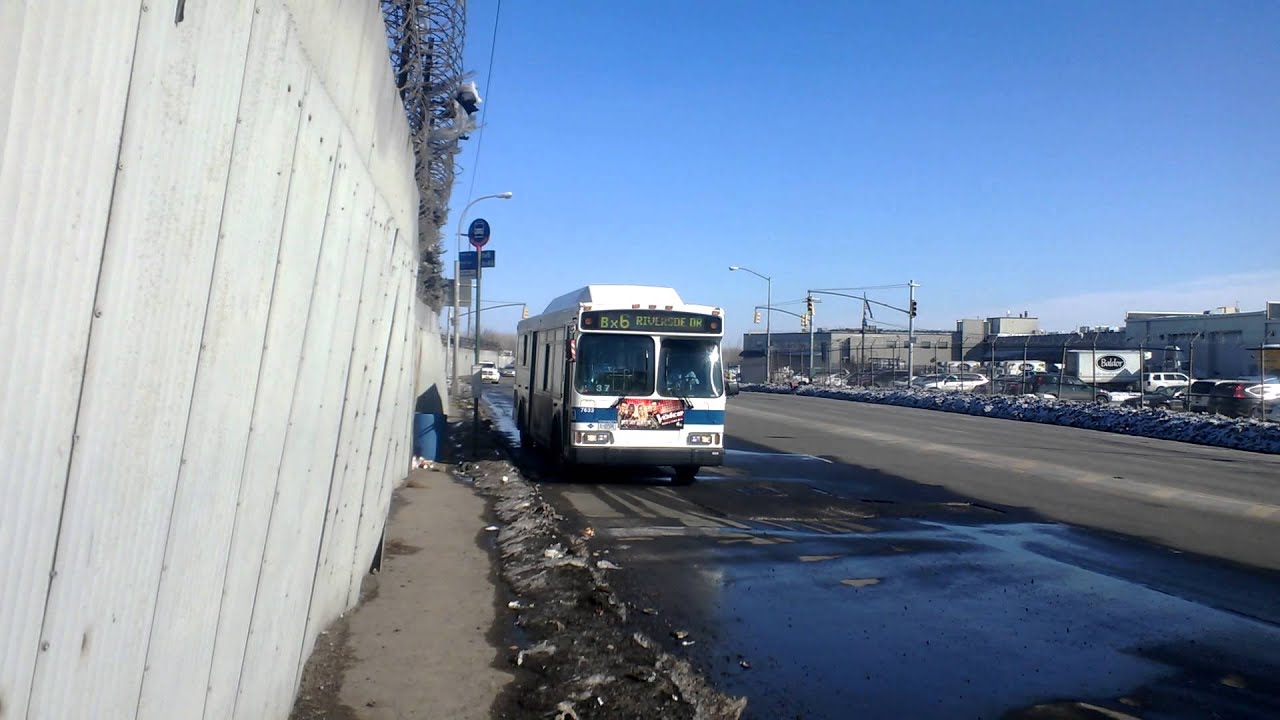 MTA Bus 7633 OrionVII Arriving for the BX6 At Hunts Point Meat Market In South Bronx NY YouTube