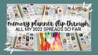 MEMORY PLANNER FLIP-THROUGH | all my spreads from 2022 so far! | tattooed teacher plans
