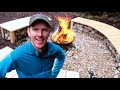 Living Off Grid - Week 2! - &quot;Red Green&quot; DIY ROCK WASHER/Dryer - Building Amazing Fire Pit