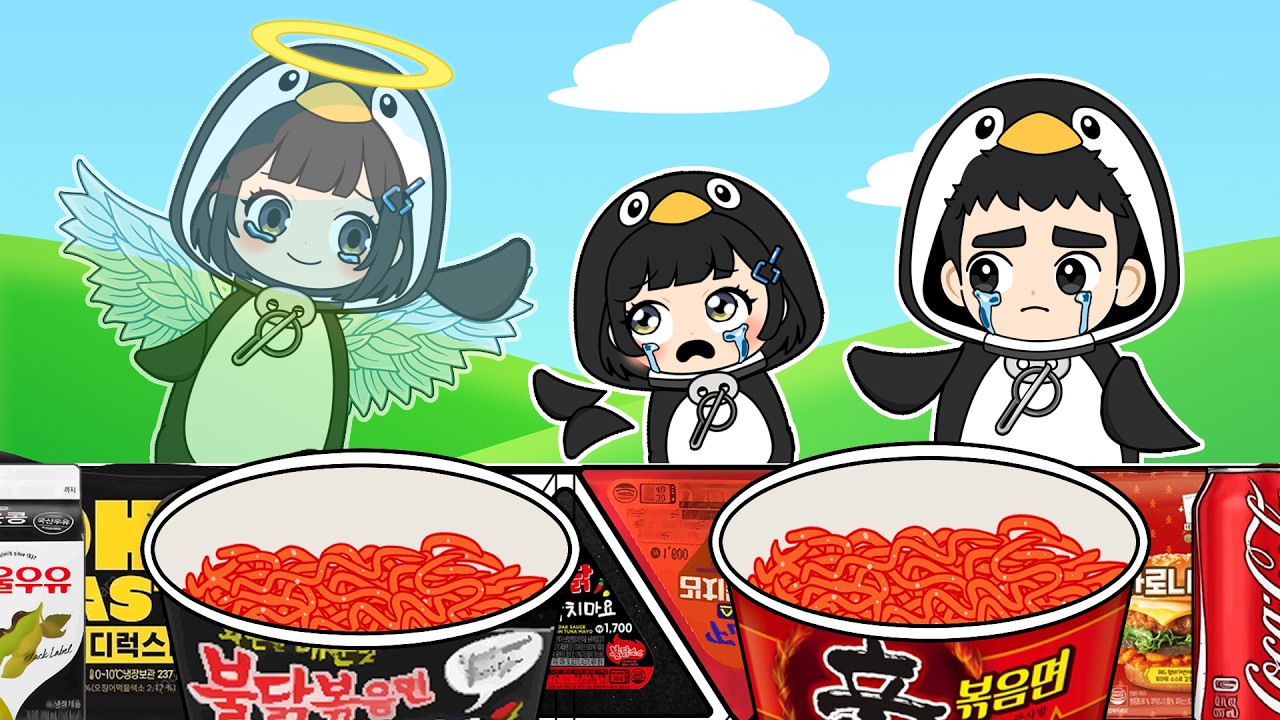 R.I.P GUGUGAGA PENGUIN... | Gugugaga Penguin animation | Convenience Store MUKBANG animation | asmr