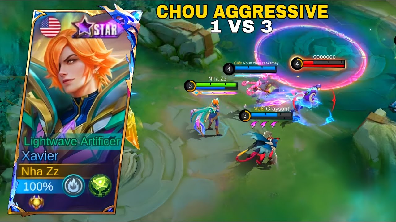 XAVIER VS CHOU ECHO M4 SKIN! XAVIER BEST BUILD & EMBLEM 2025 | MLBB