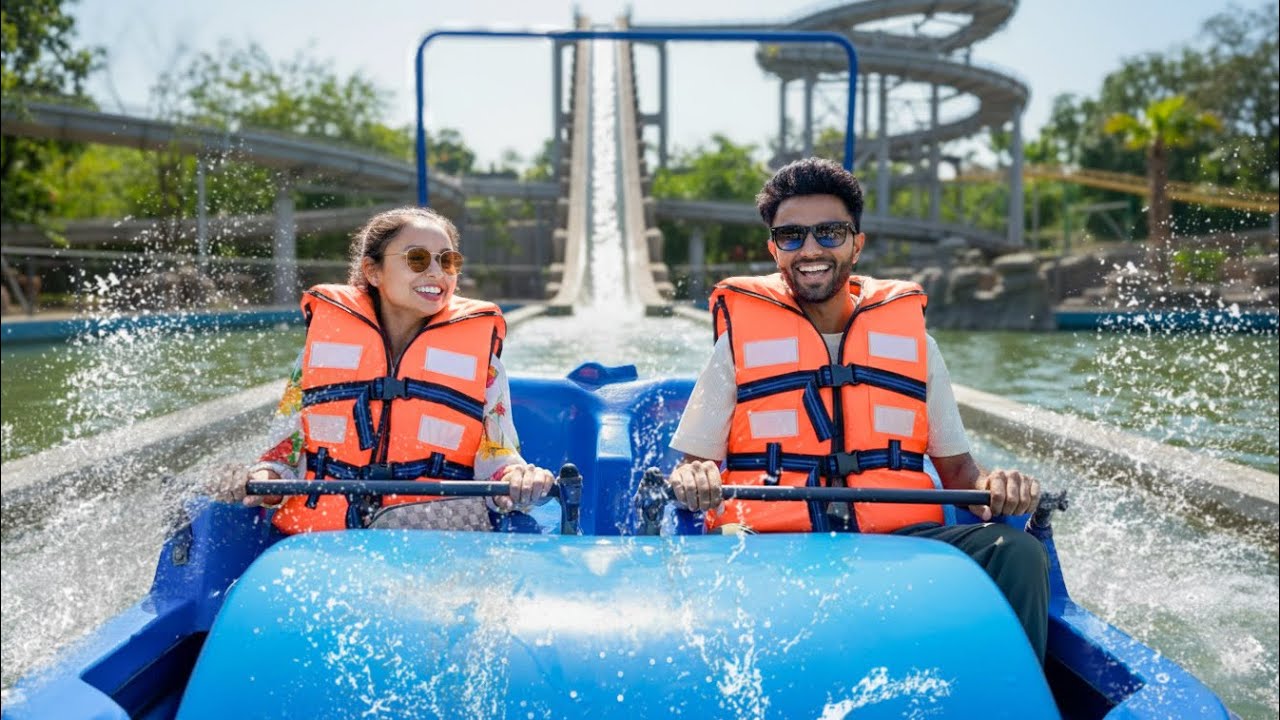 Ham Dono Pani Me Bhig Gaye 😂 Water Splash Ride 🎢