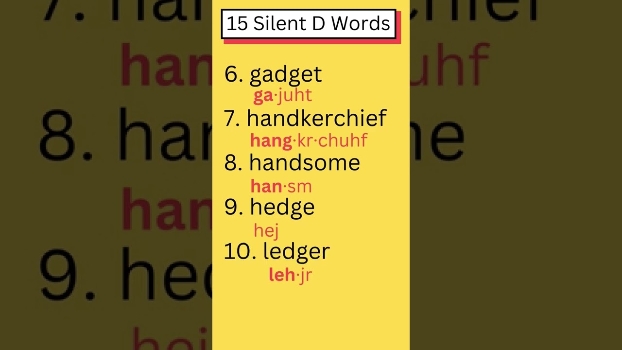 DON'T SAY THE SILENT D! [Pronunciation Guide]
