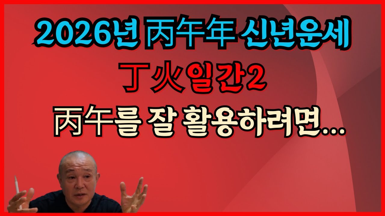 2026년 丙午年 신년운세 丁火일간2 丙午를 잘 활용하려면...
