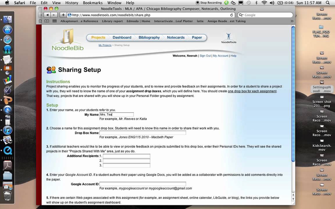 Setting up Noodle Tools for Teachers YouTube