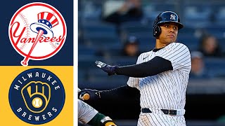 YANKEES VS BREWERS l Juan Soto, Aaron Judge Home Run l Game Hitglights