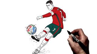 How To Draw Ronaldo Free Kick | Step By Step | World Cup '26