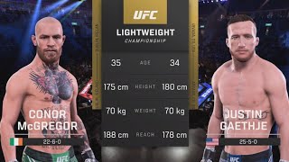 UFC 5 | Full Fight | Conor McGregor vs Justin Gaethje | Lightweight Championship | PS5 Gameplay