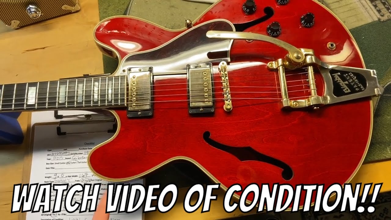 2015 Gibson Memphis Limited Run ES 355 Bigsby Sixties Cherry - YouTube