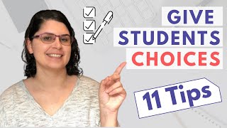 11 Ideas For Including Student Choices In The Classroom