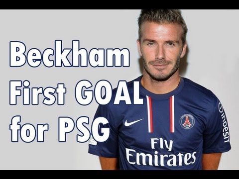 David Beckham First Goal for PSG  YouTube