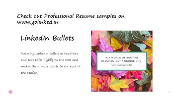 How and Why to use LinkedIn Bullets and Symbols in LinkedIn Profile