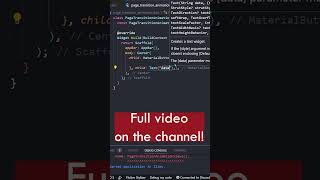 Flutter Animated Page Transition | Full video in the channel !! #shorts