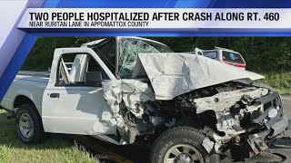 Multi-vehicle crash on Route 460 sends two people to the hospital