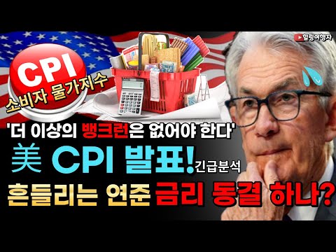 &#39;더 이상의 뱅크런은 없어야 한다!&#39; 미국 CPI 발표 긴급 분석, 흔들리는 연준 금리 동결 하나? (힐링여행자 주식 경제 이야기)