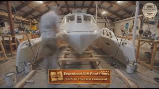 Extreme Fiberglass Catamaran Build From Scratch with Plans