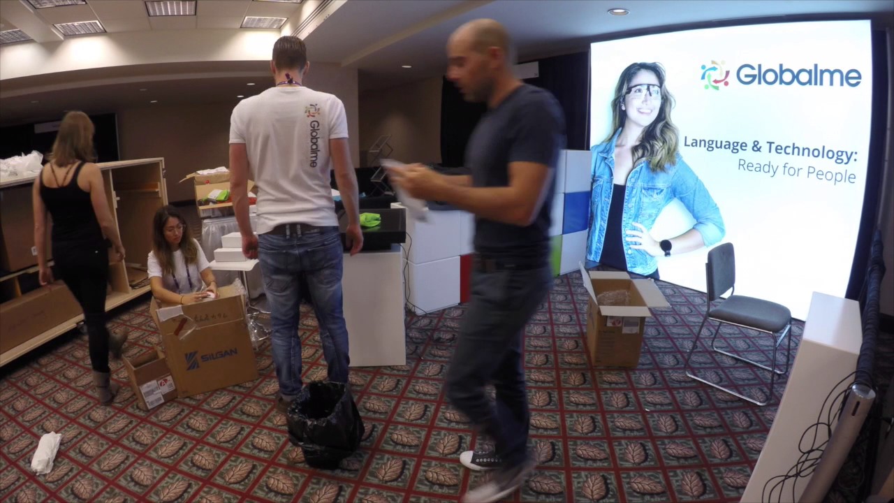 Globalme Setting Up at LocWorld Montreal