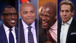 Shannon Sharpe REACTS to Charles Barkley \& Shaq CLOWNING Skip Bayless ARGUMENT