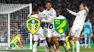 Leeds United 4-0 Norwich|Leeds are going to Wembley|