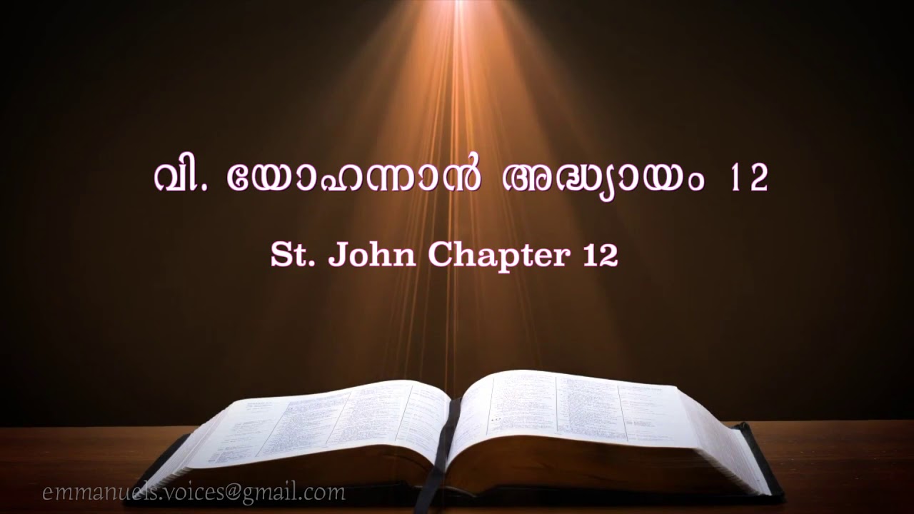 St. John Chapter 12 (വി. യോഹന്നാൻ  അദ്ധ്യായം 12) (POC Bible Malayalam)