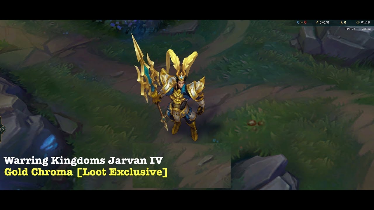 [League of Legends] - Warring Kingdoms Jarvan IV Gold Chroma - YouTube