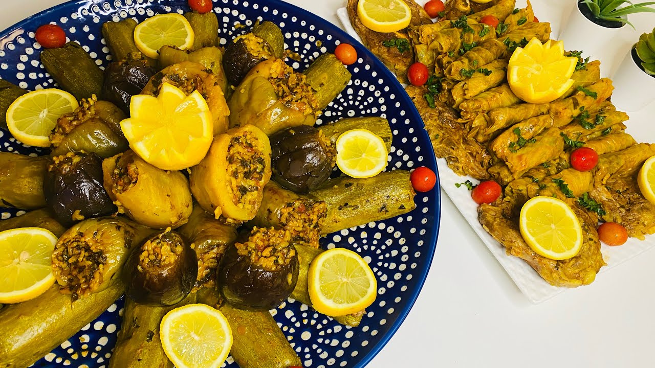 محشي ليبي مشكل وبكمية كبيرة للعزائم😍محاشي ع الطريقة الليبي/كرنب محشي مع ام لقمان/وصفات رمضانيه