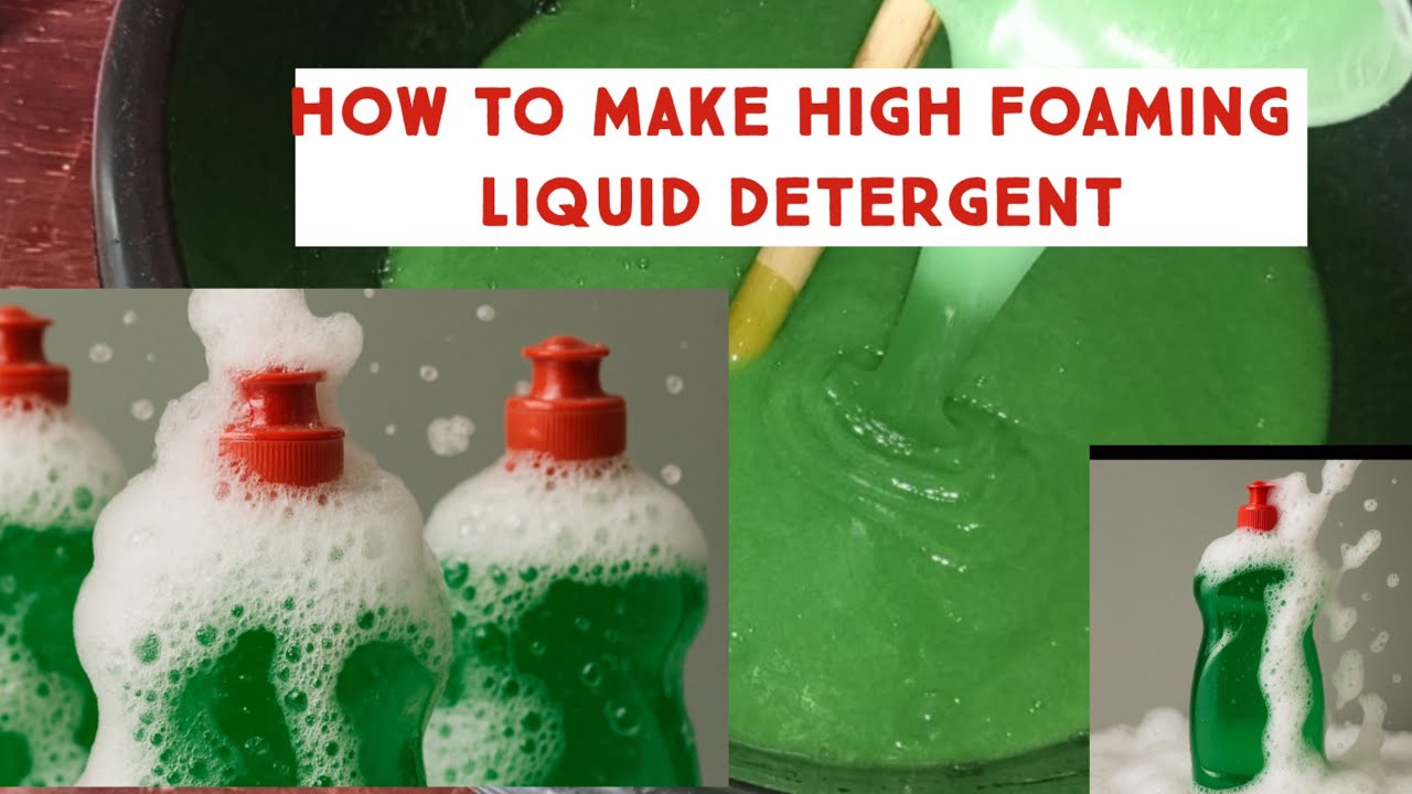 HOW TO MAKE HIGH FOAMING LIQUID DETERGENT - YouTube