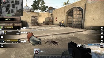 csgo DUST 2 competitive clutch/ace 1vs5 with mp7