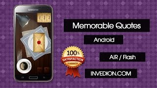 📱 Memorable Quotes - Android Mobile App (Adobe AIR/Animate CC/Flash) ᴴᴰ