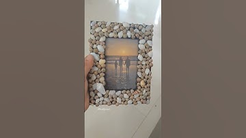 Made This Photo Frame Using Sea 🌊 Shells 🐚 #art #shorts