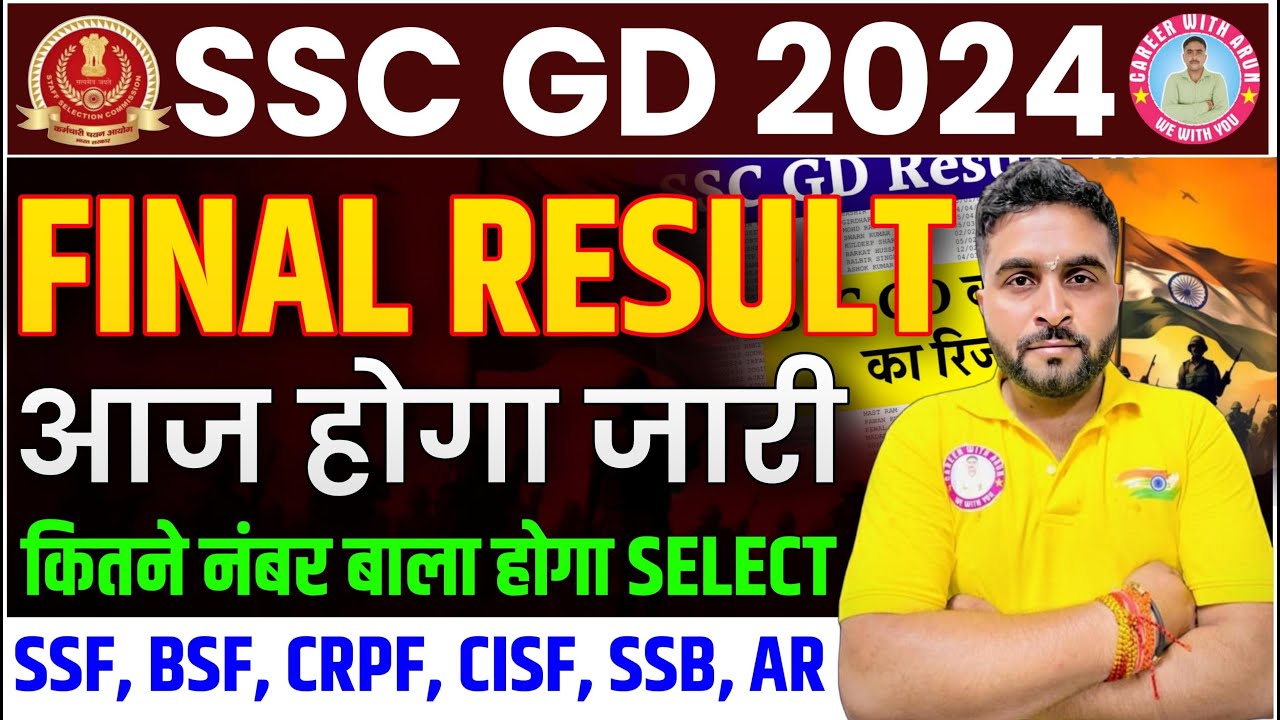 SSC GD RESULT OUT 2024SSC GD RESULT CHECK 2024SSC GD CUT OFF 2024SSC