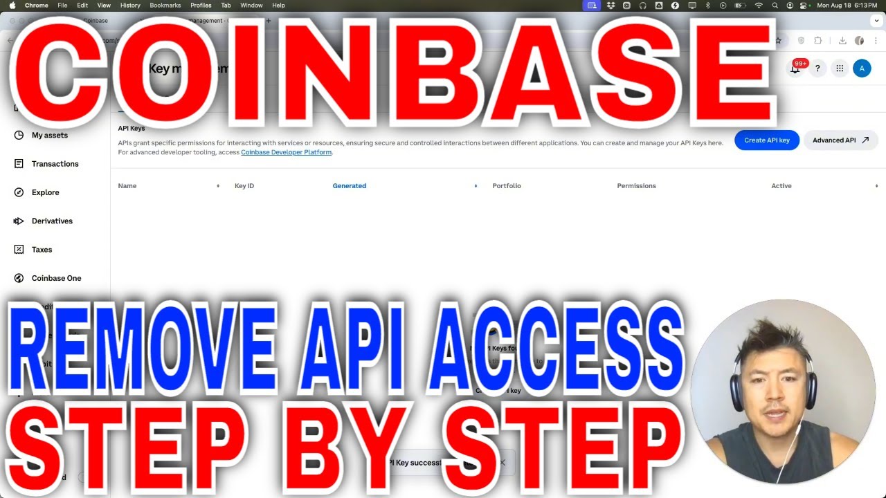 ✅ How to Remove API Access From Coinbase Account 🔴