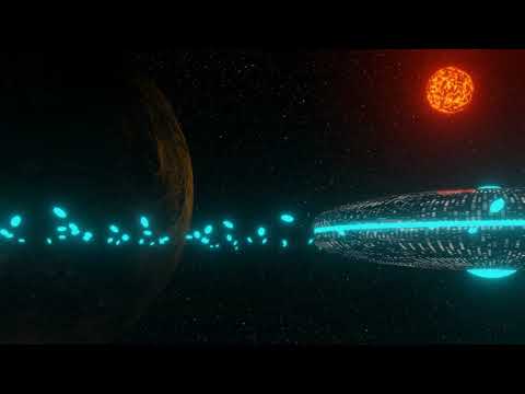 Fast moving Spaceship,sci-fi, galaxy, alien ship,future ufo background-4k Motion graphics background