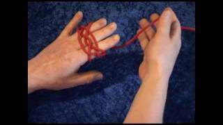 Tying a Globe knot around the left hand