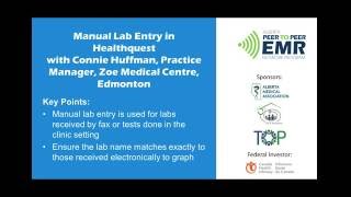 Manual Lab Entry in Healthquest with Connie Huffman