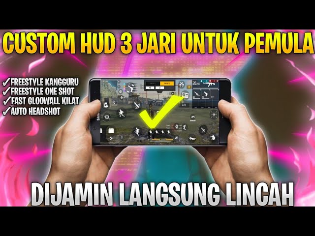 CUSTOM HUD 3 JARI UNTUK PEMULA ‼️ DIJAMIN LANGSUNG LINCAH - GARENA FREE FIRE class=