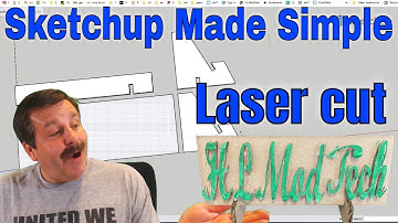 A Laser Cut Name Plate using Sketchup Free | Sketchup Made Simple!