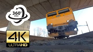 360° camera under train (4K)